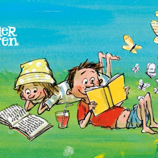 To børn, der læser