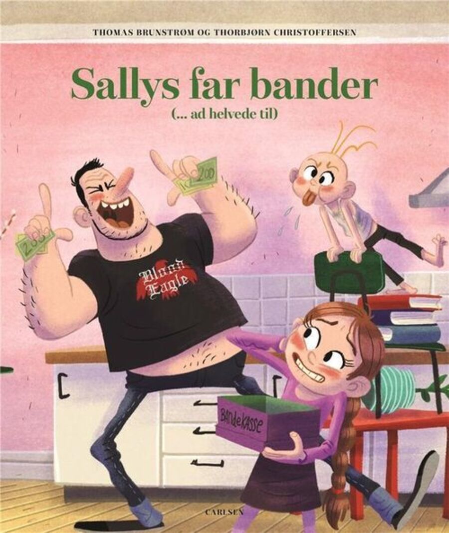 Forside til bogen "Sallys far bander (- ad helvede til)"