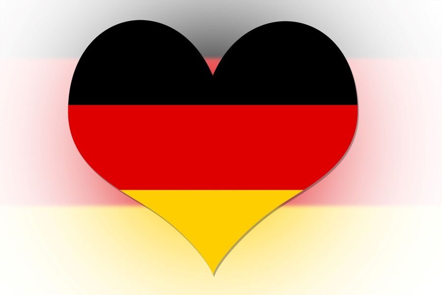 Tysk flag/hjerte