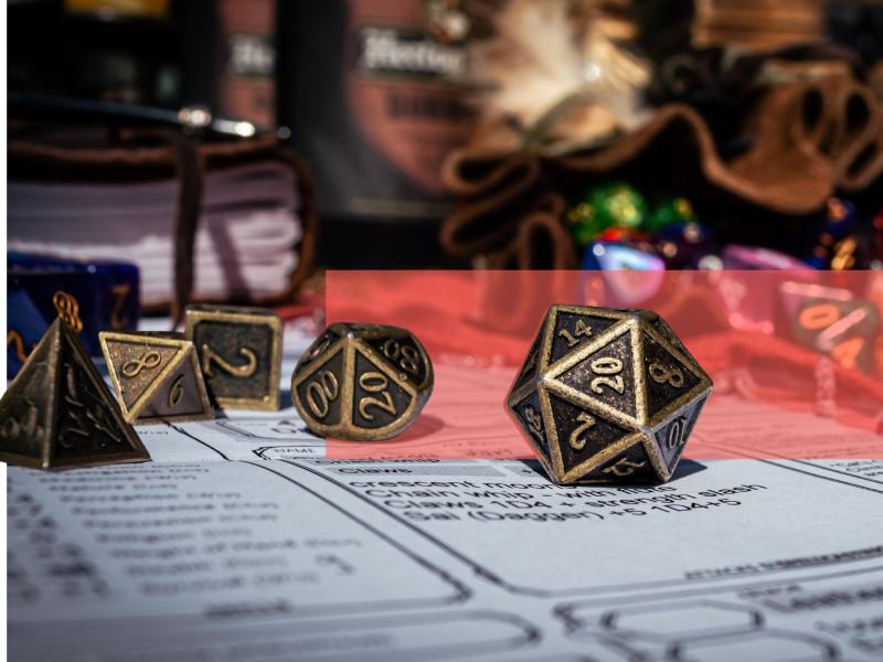 Der bliver slået terninger.